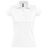 SOL'S Ladies Prescott Cotton Jersey Polo Shirt - White Size XXL