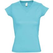 SOL'S Ladies Moon V Neck T-Shirt - Atoll Blue Size 3XL