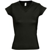 SOL'S Ladies Moon V Neck T-Shirt - Deep Black Size 3XL