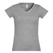 SOL'S Ladies Moon V Neck T-Shirt - Grey Marl Size 3XL