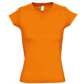 SOL'S Ladies Moon V Neck T-Shirt - Orange Size 3XL