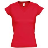 SOL'S Ladies Moon V Neck T-Shirt - Red Size 3XL