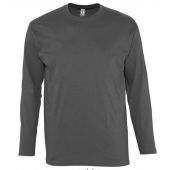 SOL'S Monarch Long Sleeve T-Shirt - Dark Grey Size 5XL