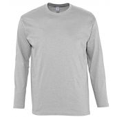 SOL'S Monarch Long Sleeve T-Shirt - Grey Marl Size 5XL