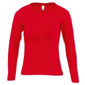 SOL'S Ladies Majestic Long Sleeve T-Shirt - Red Size XXL