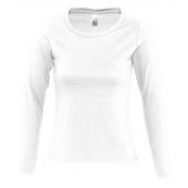 SOL'S Ladies Majestic Long Sleeve T-Shirt - White Size XXL