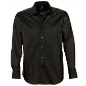 SOL'S Brighton Long Sleeve Fitted Shirt - Black Size 4XL