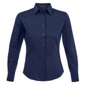 SOL'S Ladies Eden Long Sleeve Fitted Shirt - Dark Blue Size XXL