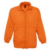 SOL'S Unisex Surf Windbreaker Jacket - Orange Size XXL