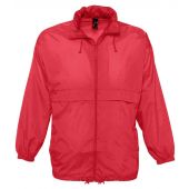 SOL'S Unisex Surf Windbreaker Jacket - Red Size XXL