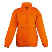 SOL'S Kids Surf Windbreaker Jacket - Orange Size 15-16