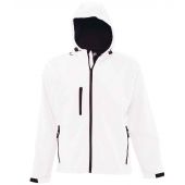 SOL'S Replay Hooded Soft Shell Jacket - White Size 3XL