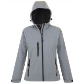 SOL'S Ladies Replay Hooded Soft Shell Jacket - Grey Marl Size XXL