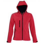 SOL'S Ladies Replay Hooded Soft Shell Jacket - Pepper Red Size XXL
