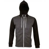 SOL'S Unisex Silver Hooded Jacket - Charcoal Marl Size XXL