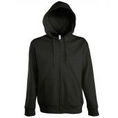SOL'S Seven Zip Hooded Sweatshirt - Black Size 3XL