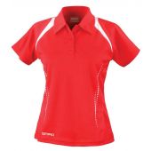 Spiro Ladies Team Spirit Polo Shirt - Red/White Size XL/16