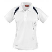 Spiro Ladies Team Spirit Polo Shirt - White/Navy Size XL/16