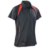 Spiro Team Spirit Polo Shirt - Black/Red Size 4XL