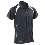 Spiro Team Spirit Polo Shirt - Black/White Size 4XL