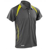 Spiro Team Spirit Polo Shirt - Grey/Lime Green Size 4XL