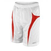 Spiro Micro-Lite Mesh Lined Team Shorts - White/Red Size XXL