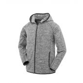 Spiro Micro Fleece Hoodie - Grey/Black Size 3XL