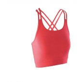 Spiro Ladies Fitness Crop Top - Hot Coral Size XXL/18