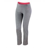 Spiro Ladies Fitness Trousers - Sport Grey/Hot Coral Size XXL/18