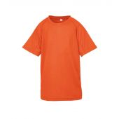 Spiro Kids Impact Performance Aircool T-Shirt - Flo Orange Size L
