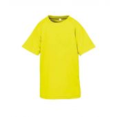 Spiro Kids Impact Performance Aircool T-Shirt - Flo Yellow Size L