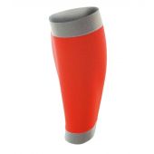 Spiro Compression Calf Sleeve - Neon orange/Grey Size XS