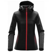 Stormtech Ladies Orbiter Hooded Soft Shell Jacket - Black/Bright Red Size XXL