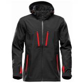 Stormtech Patrol Hooded Soft Shell Jacket - Black/Bright Red Size 3XL