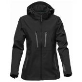 Stormtech Ladies Patrol Hooded Soft Shell Jacket - Black/Carbon Size XXL