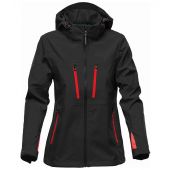 Stormtech Ladies Patrol Hooded Soft Shell Jacket - Black/Bright Red Size XXL
