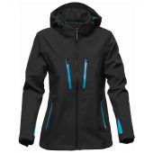 Stormtech Ladies Patrol Hooded Soft Shell Jacket - Black/Electric Blue Size XXL