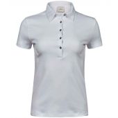 Tee Jays Ladies Pima Cotton Interlock Polo Shirt - White Size XXL