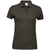 Tee Jays Ladies Luxury Stretch Polo Shirt - Dark Olive Size 3XL