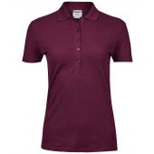 Tee Jays Ladies Luxury Stretch Polo Shirt - Wine Size S