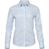 Tee Jays Ladies Stretch Luxury Long Sleeve Poplin Shirt - Light Blue Size 3XL