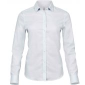 Tee Jays Ladies Stretch Luxury Long Sleeve Poplin Shirt - White Size 3XL