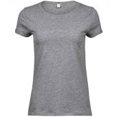 Tee Jays Ladies Roll-Up T-Shirt - Heather Grey Size XXL