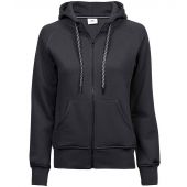 Tee Jays Ladies Fashion Zip Hooded Sweatshirt - Dark Grey Size XXL