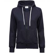 Tee Jays Ladies Fashion Zip Hooded Sweatshirt - Navy Size XXL