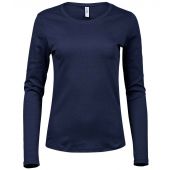 Tee Jays Ladies Long Sleeve Interlock T-Shirt - Navy Size 3XL
