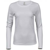 Tee Jays Ladies Long Sleeve Interlock T-Shirt - White Size 3XL