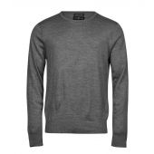 Tee Jays Merino Blend Crew Neck Sweater - Grey Melange Size 3XL