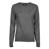 Tee Jays Ladies Crew Neck Sweater - Grey Melange Size XXL