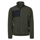 Tee Jays Mountain Fleece Jacket - Deep Green/Black Size 3XL